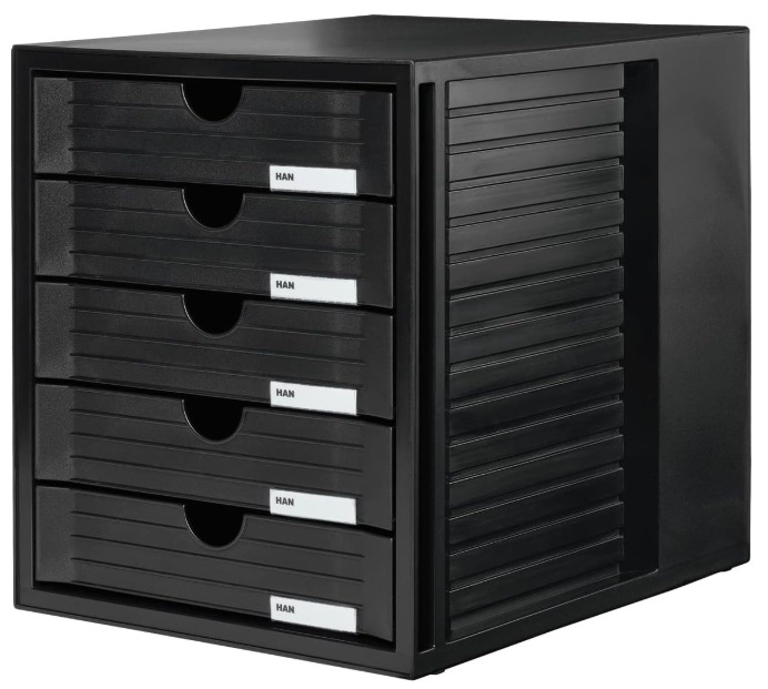 HAN 1450-13 SYSTEMBOX 5 DRAWER SET BLACK