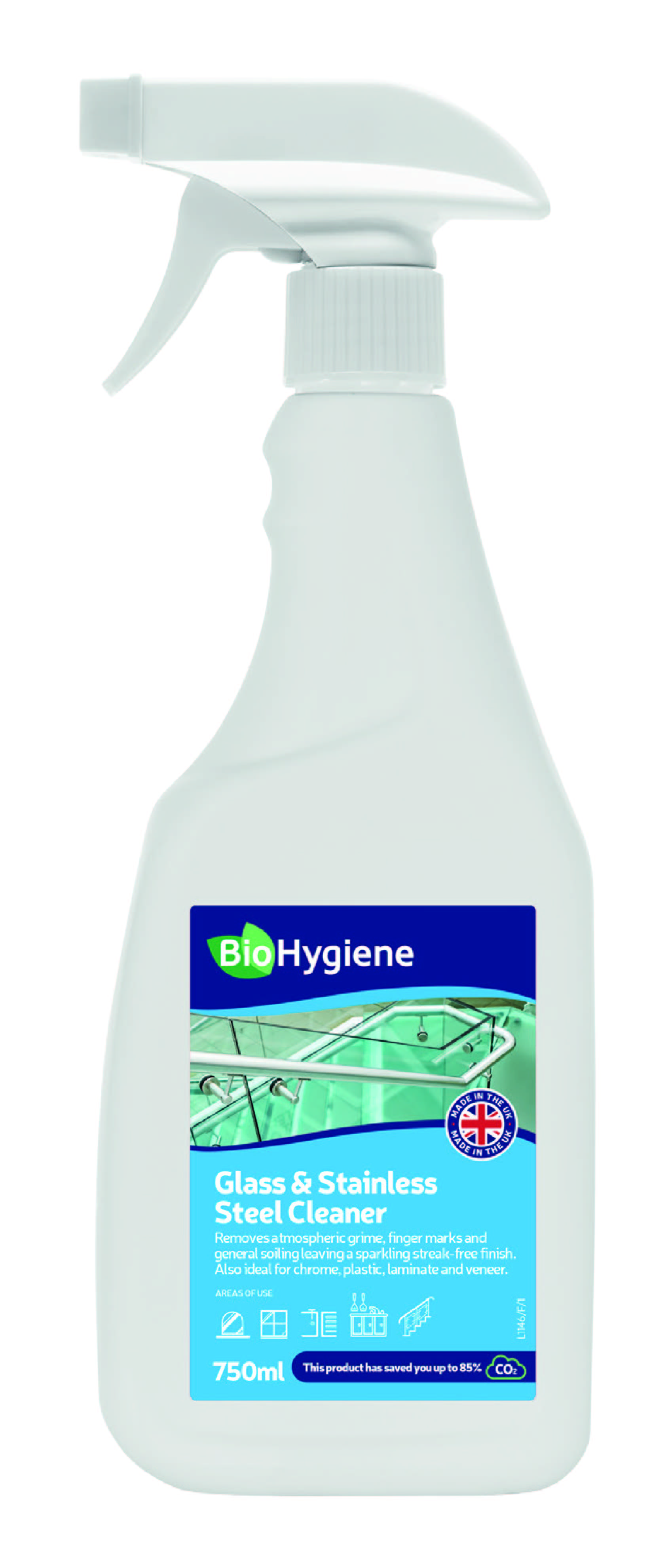 BioHygiene Glass & Stainless Steel Cleaner 750ml