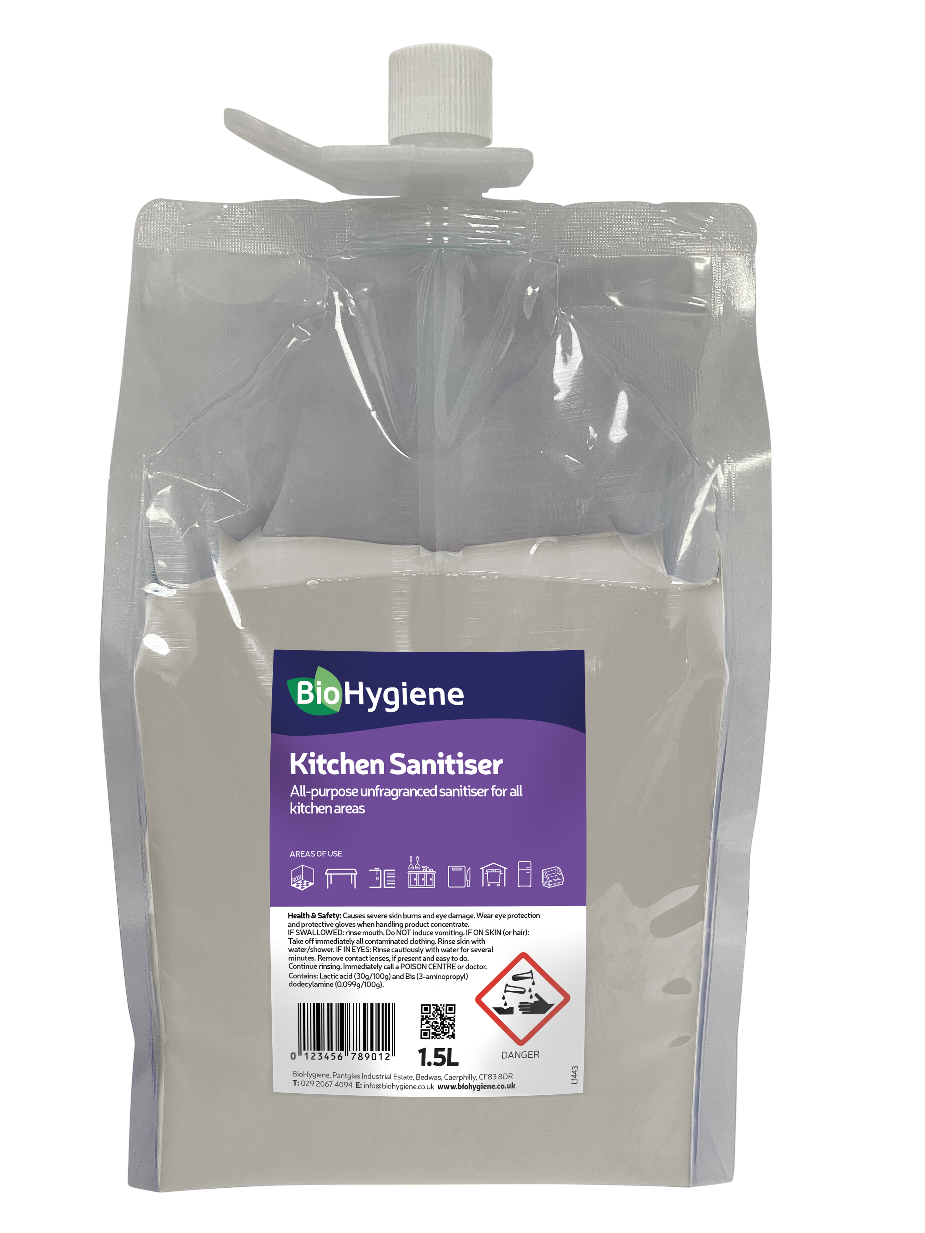 2x1.5L BH KITCHEN SANITISER DISINFECTS,