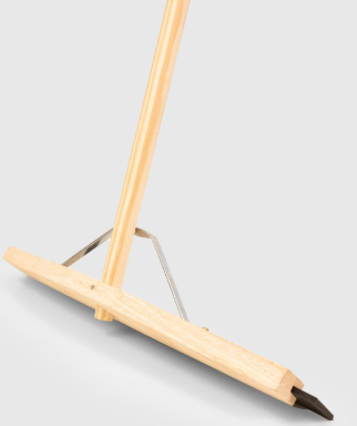 18" Wooden Floor Squeegee c/w Handle