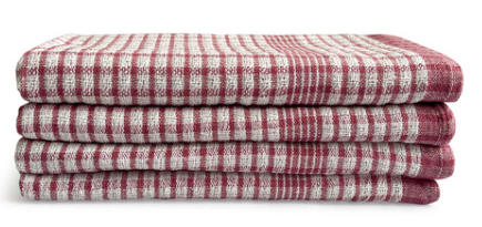 RED BUDGET COTTON TEA TOWELS