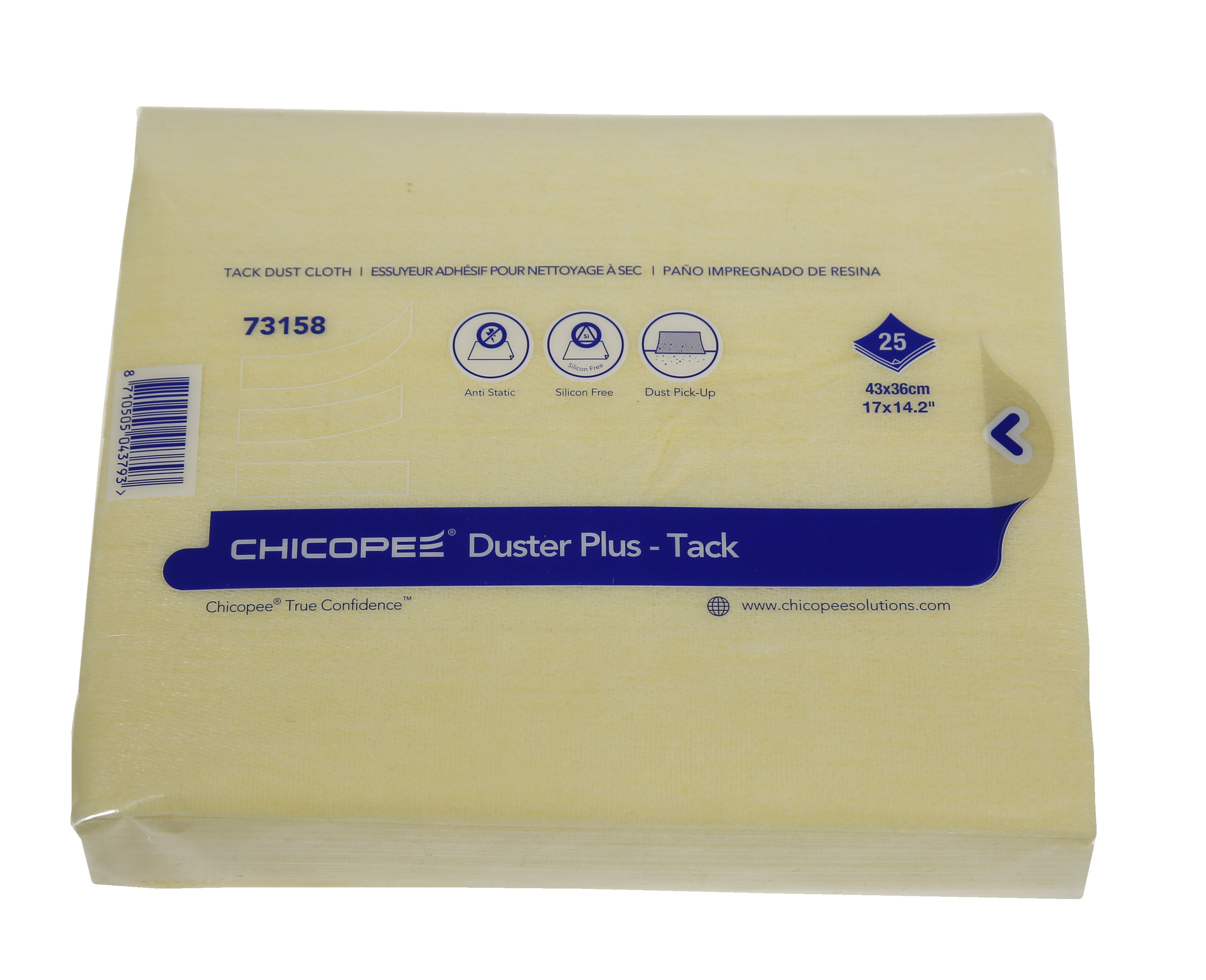 12x25 CHICOPEE DUSTER PLUS TACK WIPE