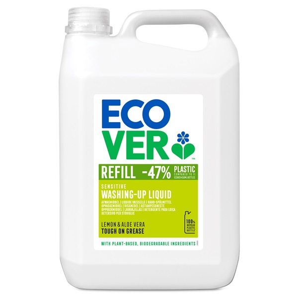 5Ltr ECOVER WASHING UP LIQUID LEMON ALOE
