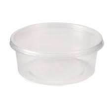8oz CLR MICROWAVE ROUND CONTAINER+LID x250