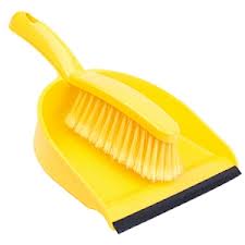 Professional Dustpan & Brush Set Soft - Yellow