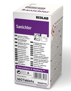 6x160 ECOLAB SANICHLOR TABLETS