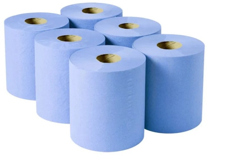 6x150m BLUE 2PLY RECYCLED CENTREFEED