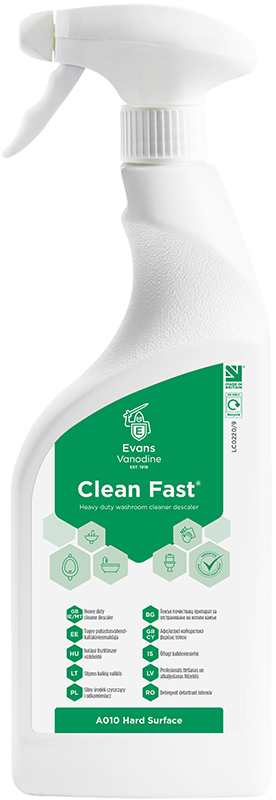 6x750ml CLEAN FAST BACTERICIDAL FOAM