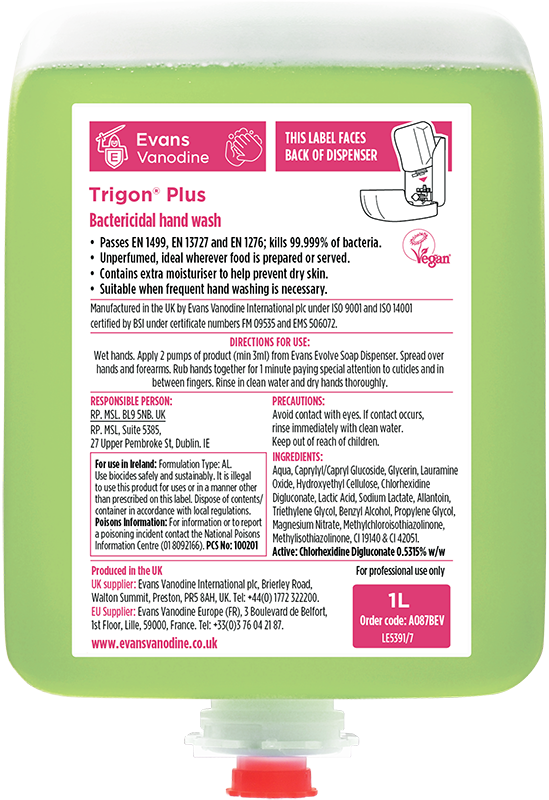 6x1L TRIGON PLUS BACTERICIDAL SOAP