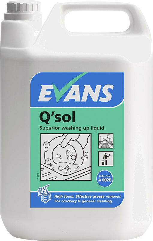 2x5L Q'SOL WASHING UP LIQUID HIGH STRENGTH