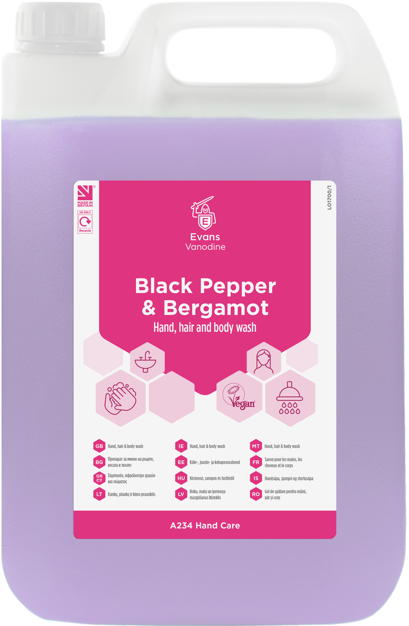 2x5L BLACK PEPPER+BERGAMOT HAND,HAIR+