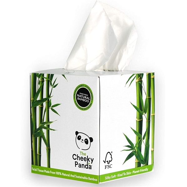 12x56s CHEEKY PANDA BAMBOO CUBE TISSUES