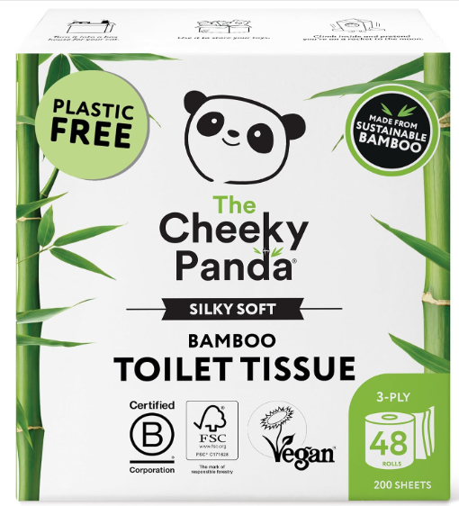 48x200s CHEEKY PANDA BAMBOO T/ROLL 3PLY