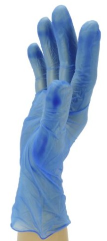 x1000 GD13 MED BLUE VINYL PWD/FREE GLOVES