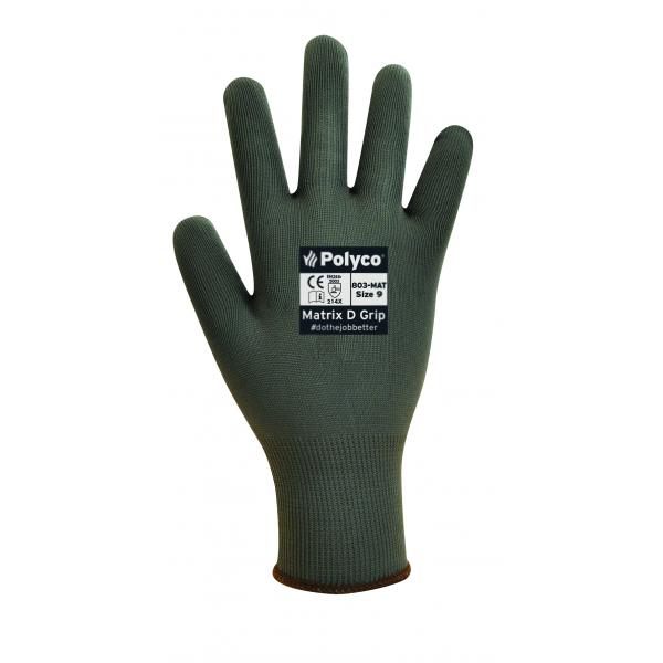 TBD# x12 POLYCO MATRIX D GRIP GREY GLOVE