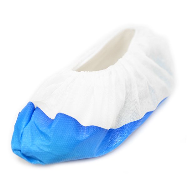 x800 CPE NON-WOVEN WHITE/BLUE OVERSHOES