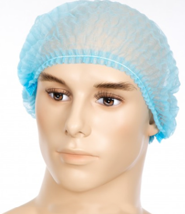 SINGLE PACK* x100 HAIR MOB CAP BLUE