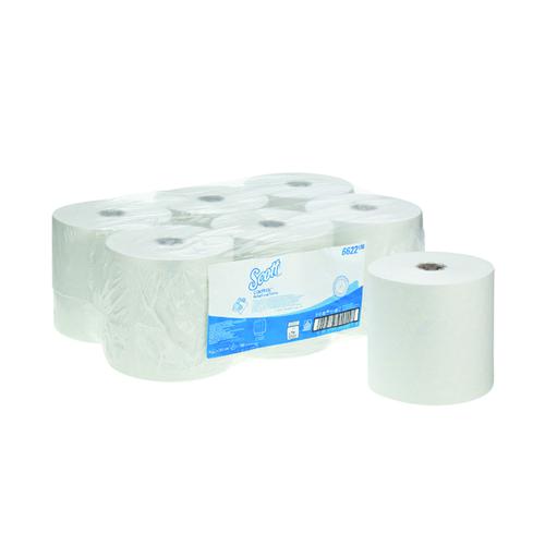 Scott Rolled Hand Towel White