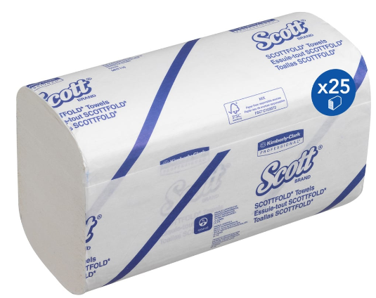 x4375 SCOTTFOLD M FOLD H/T WHITE 1PLY