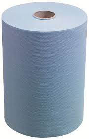 6x165m COTT SLIM ROLL TOWEL BLUE 1PLY