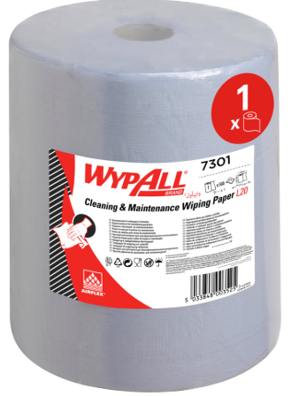Wypall L30 Wipers Large Roll 2ply Blue
