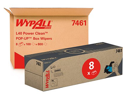 Wypall L40 Wipers Pop-Up Box 1ply White