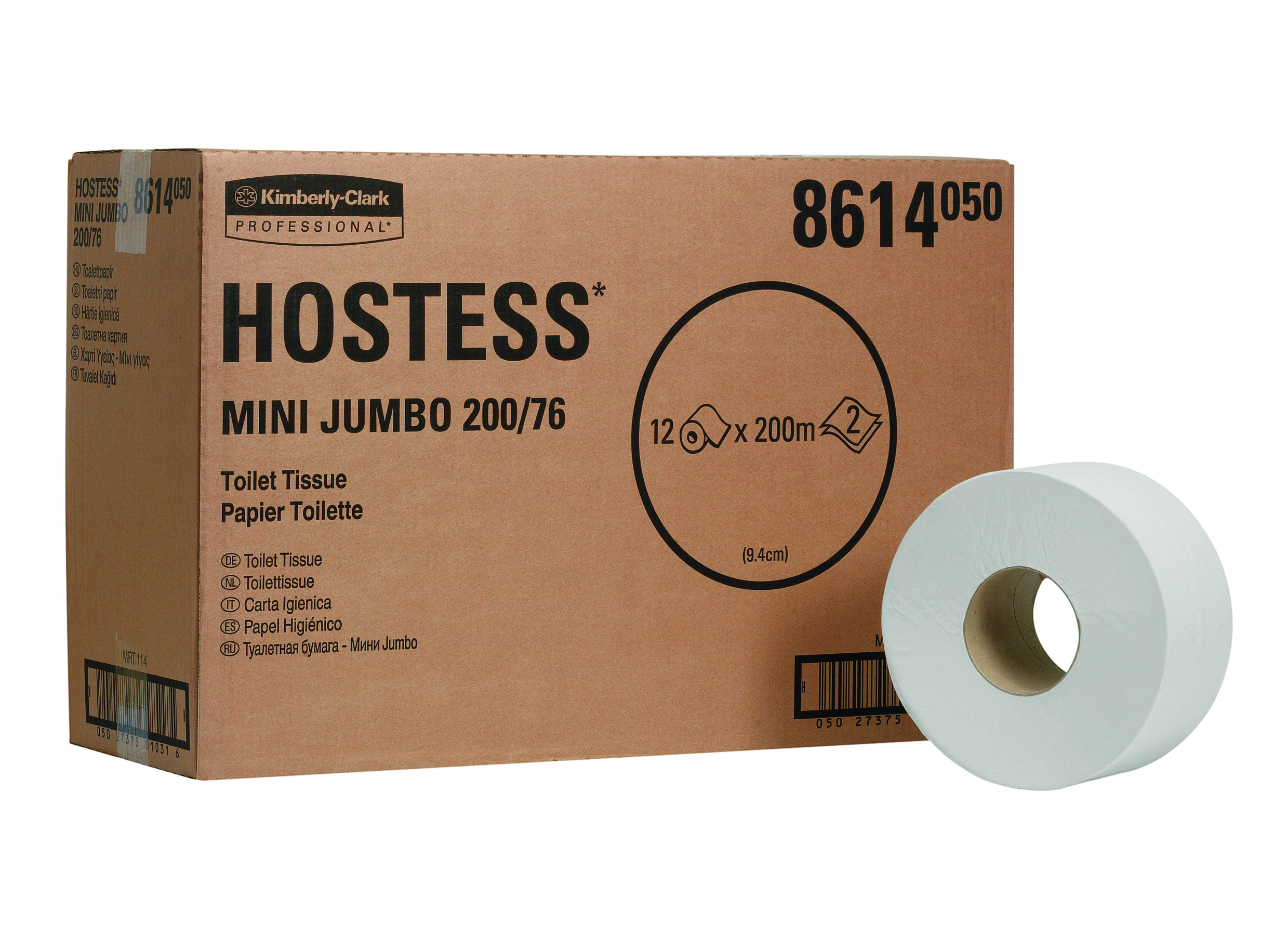 Scott Mini Jumbo Toilet Rolls 3" 2ply White