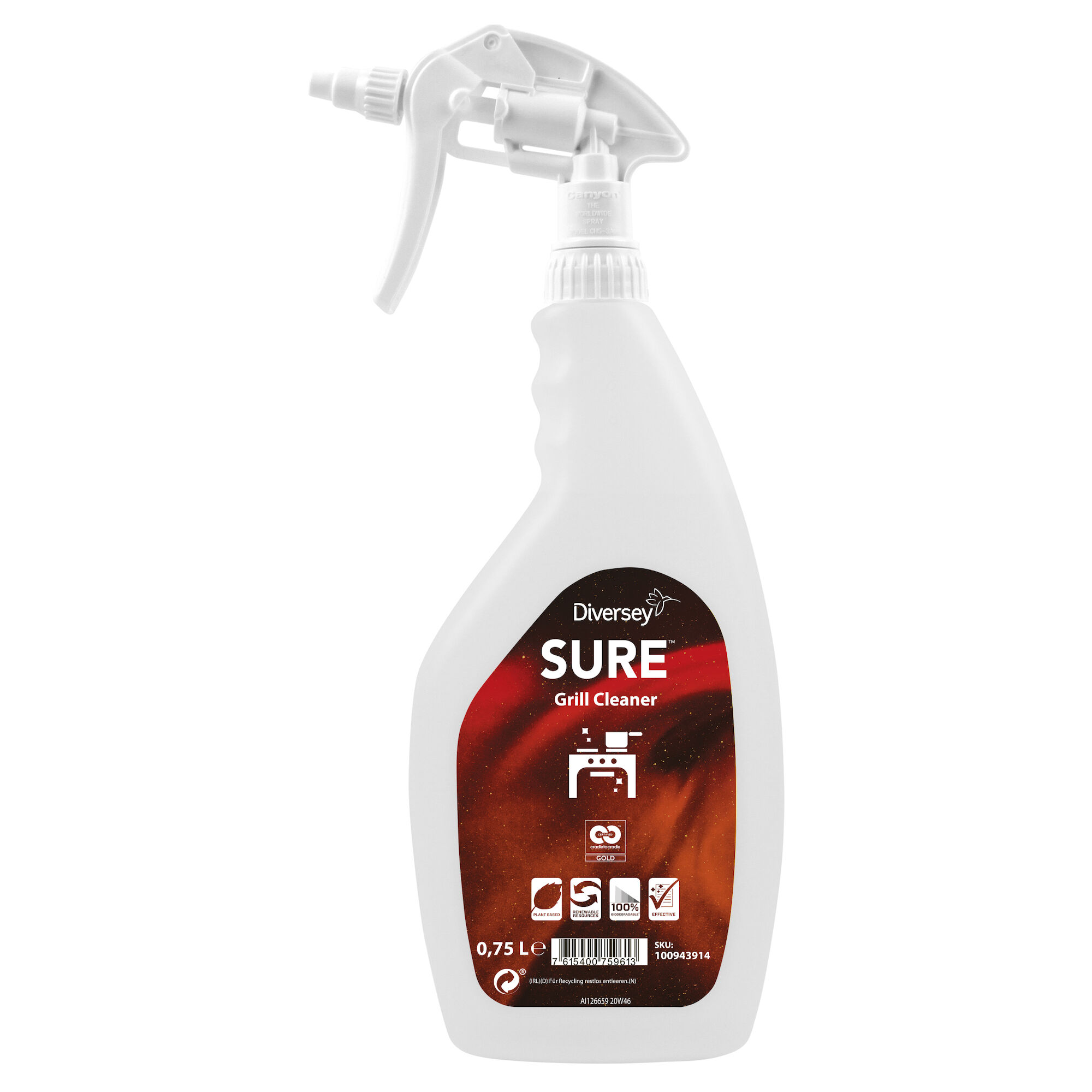6x750ml SURE GRILL CLEANER W2638 DAILY