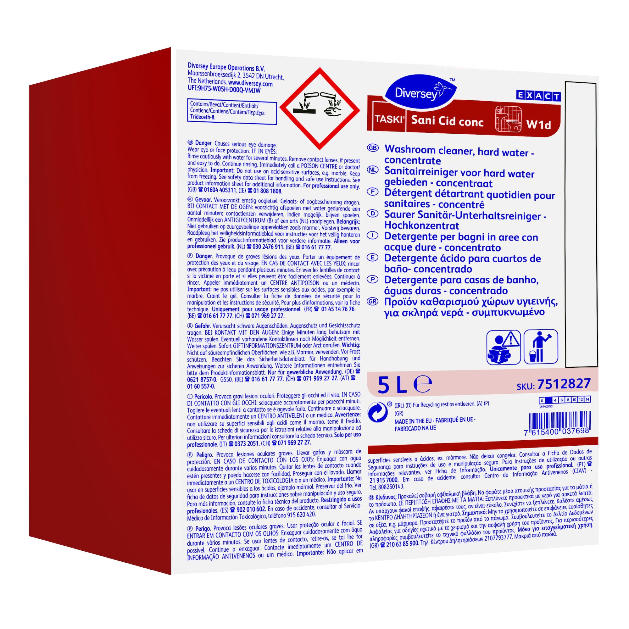 5Ltr TASKI SANI CID CONC W1d WASHROOM