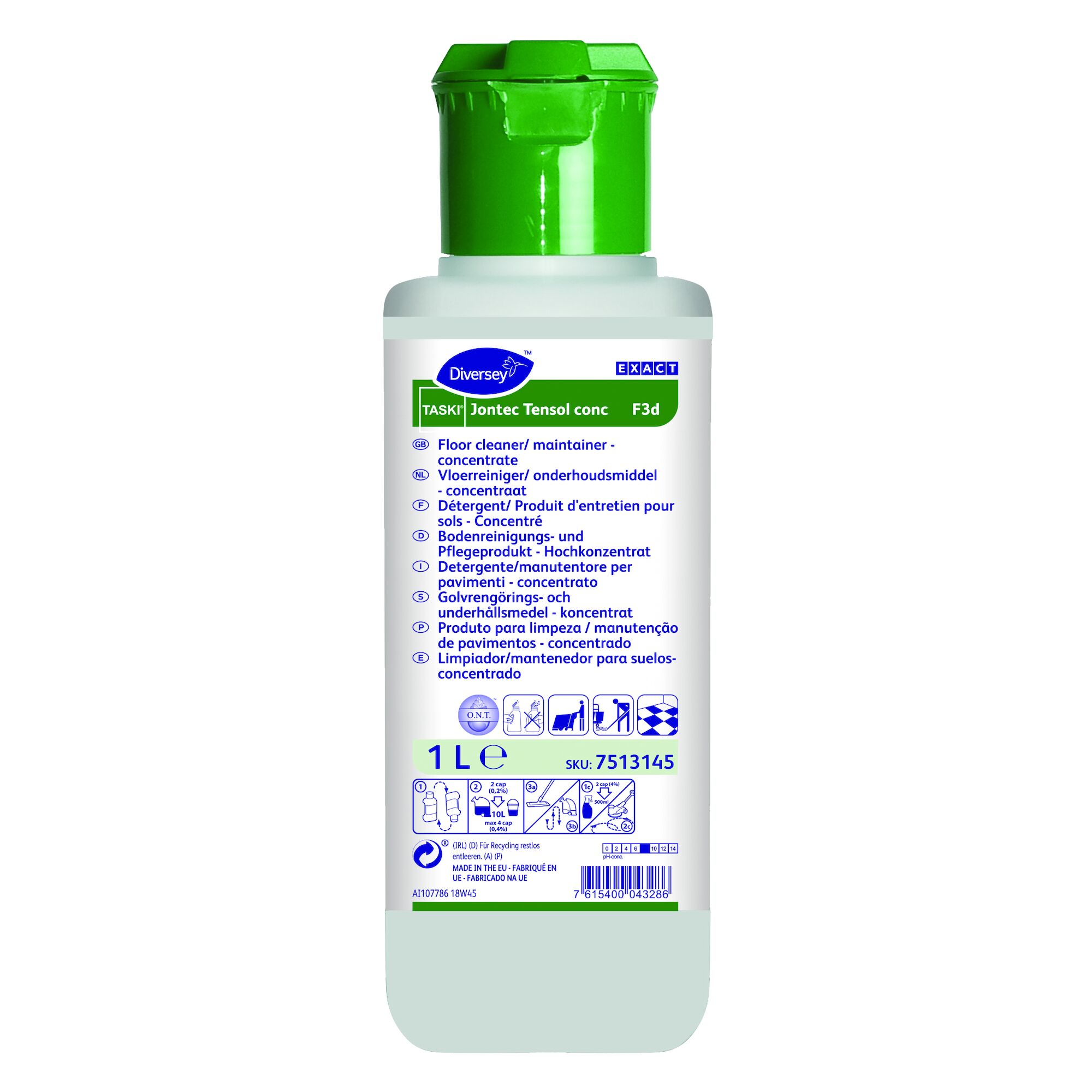 6x1L JONTEC TENSOL CONC F3d FLOOR CLEANER+