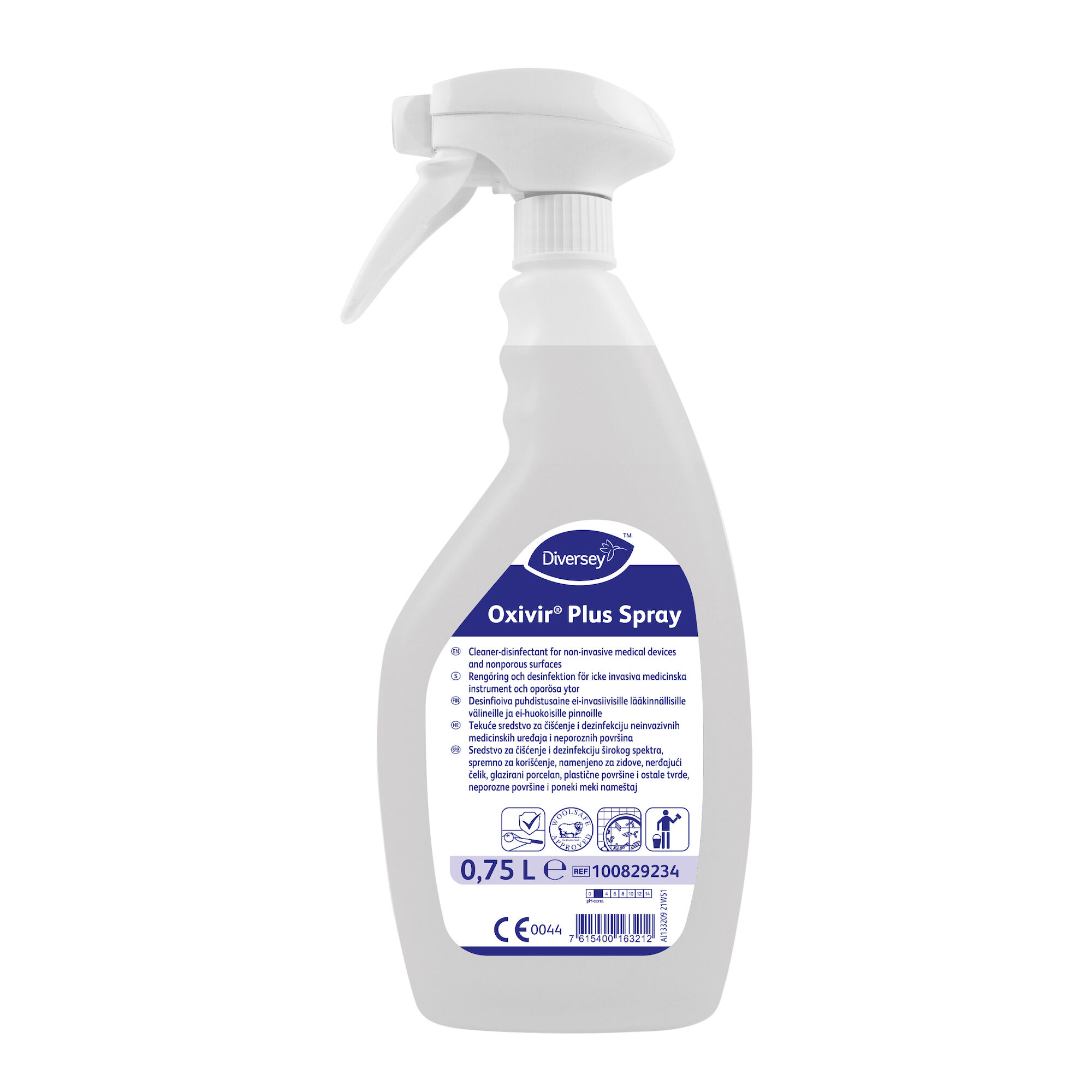 6x750ml DI OXIVIR+ SPRAY DISINFECTANT+
