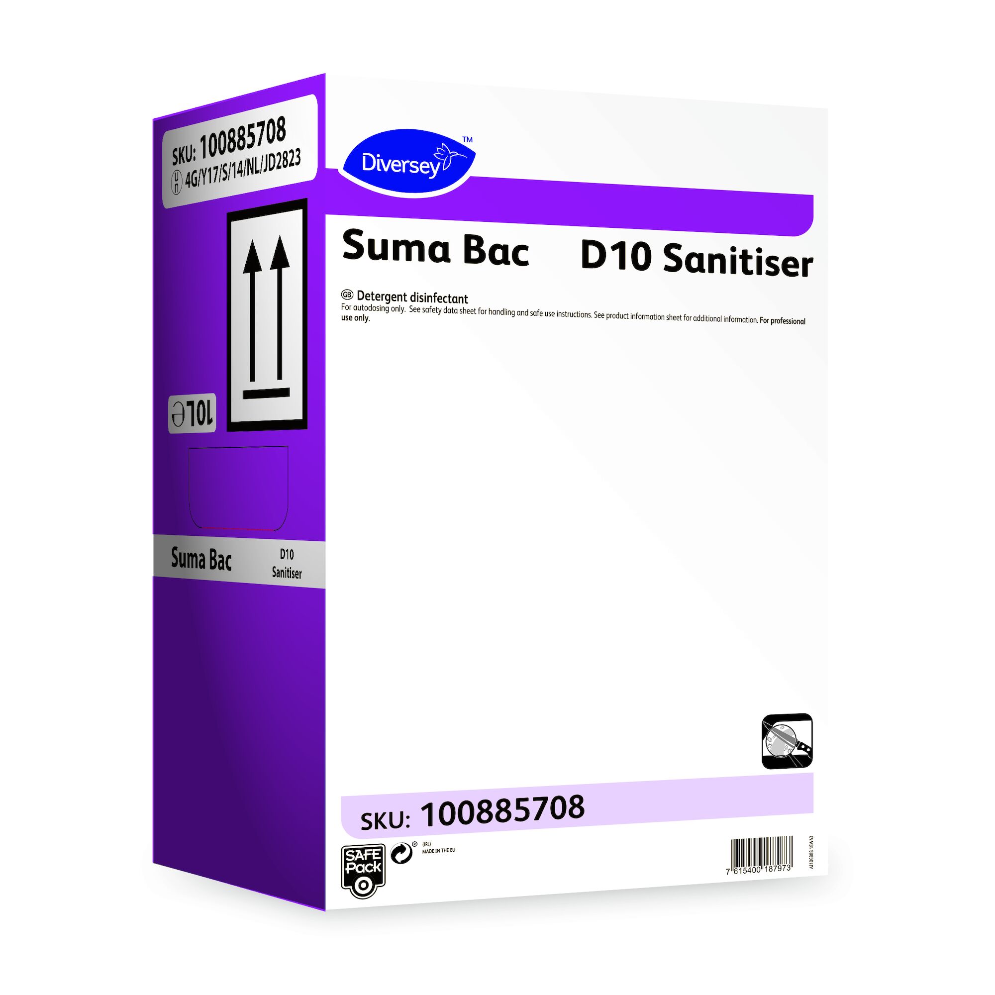 10Ltr SUMA BAC D10 SANITISER DISINFECTANT