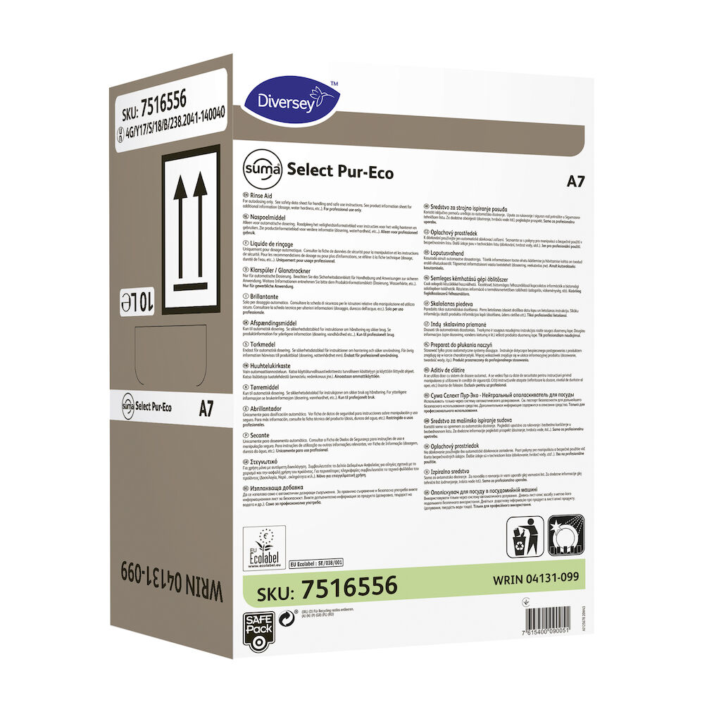 10Ltr SUMA SELECT PUR ECO A7 RINSE AID