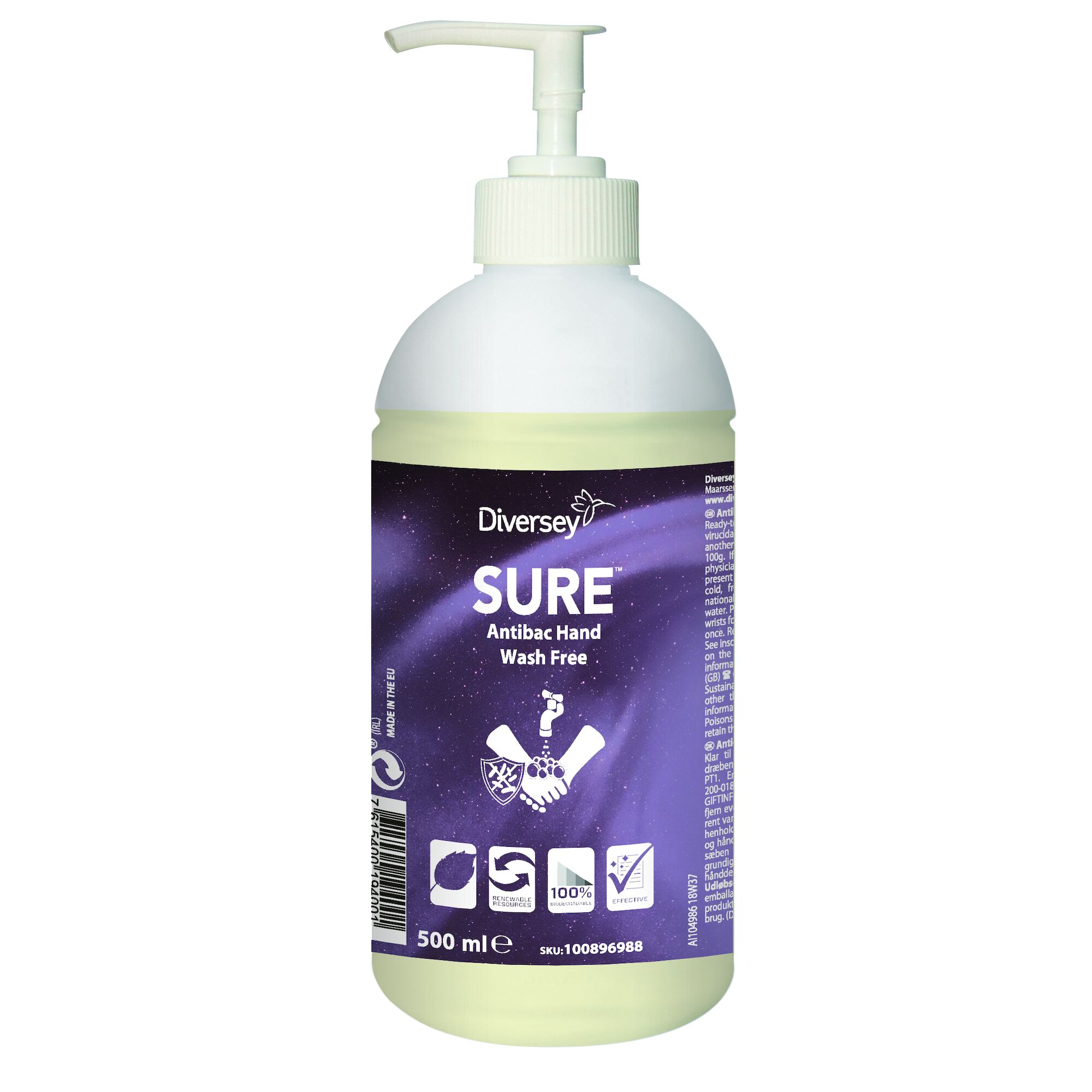 6x500ml SURE ANTIBAC HAND WASH FREE
