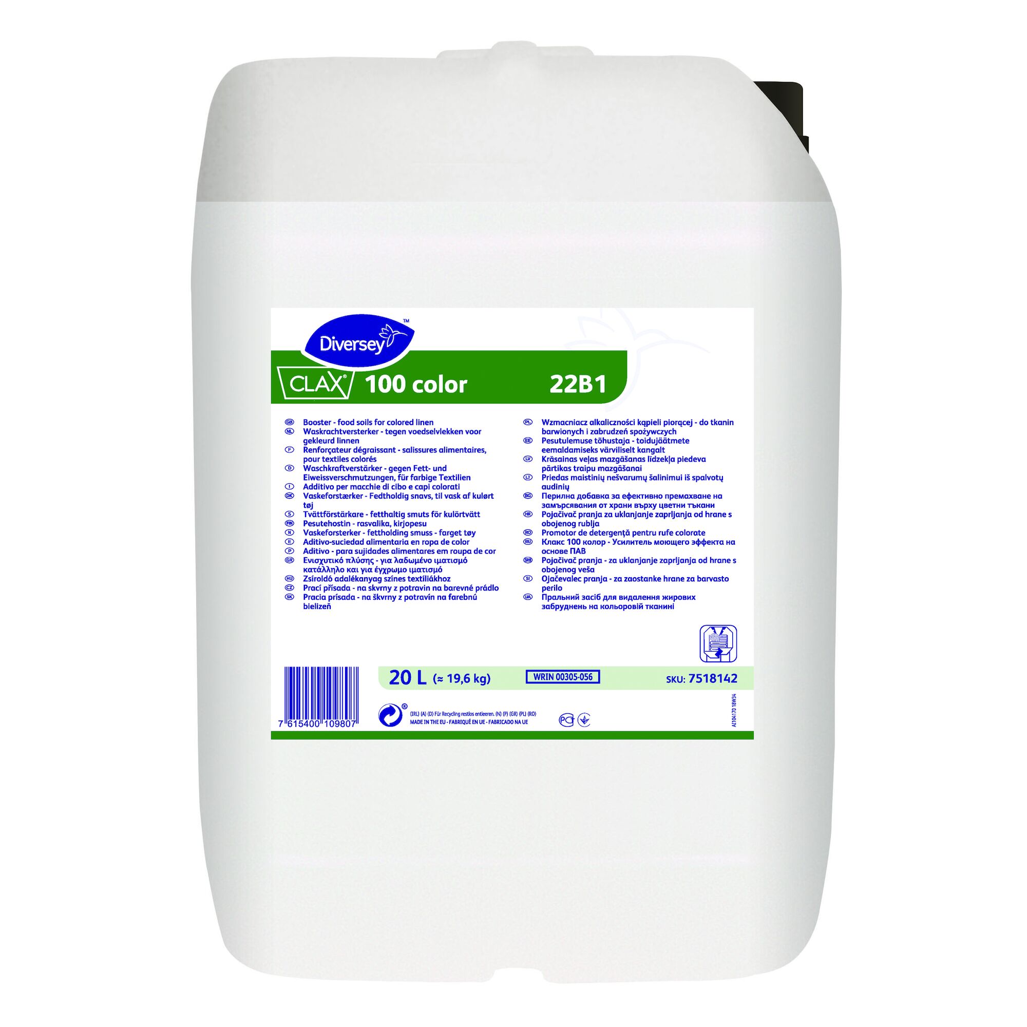 20Ltr CLAX 100 COLOR 22B1 LAUNDRY BOOSTER