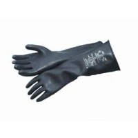 1 PAIR* LARGE BLACK LATEX GAUNTLET GLOVE