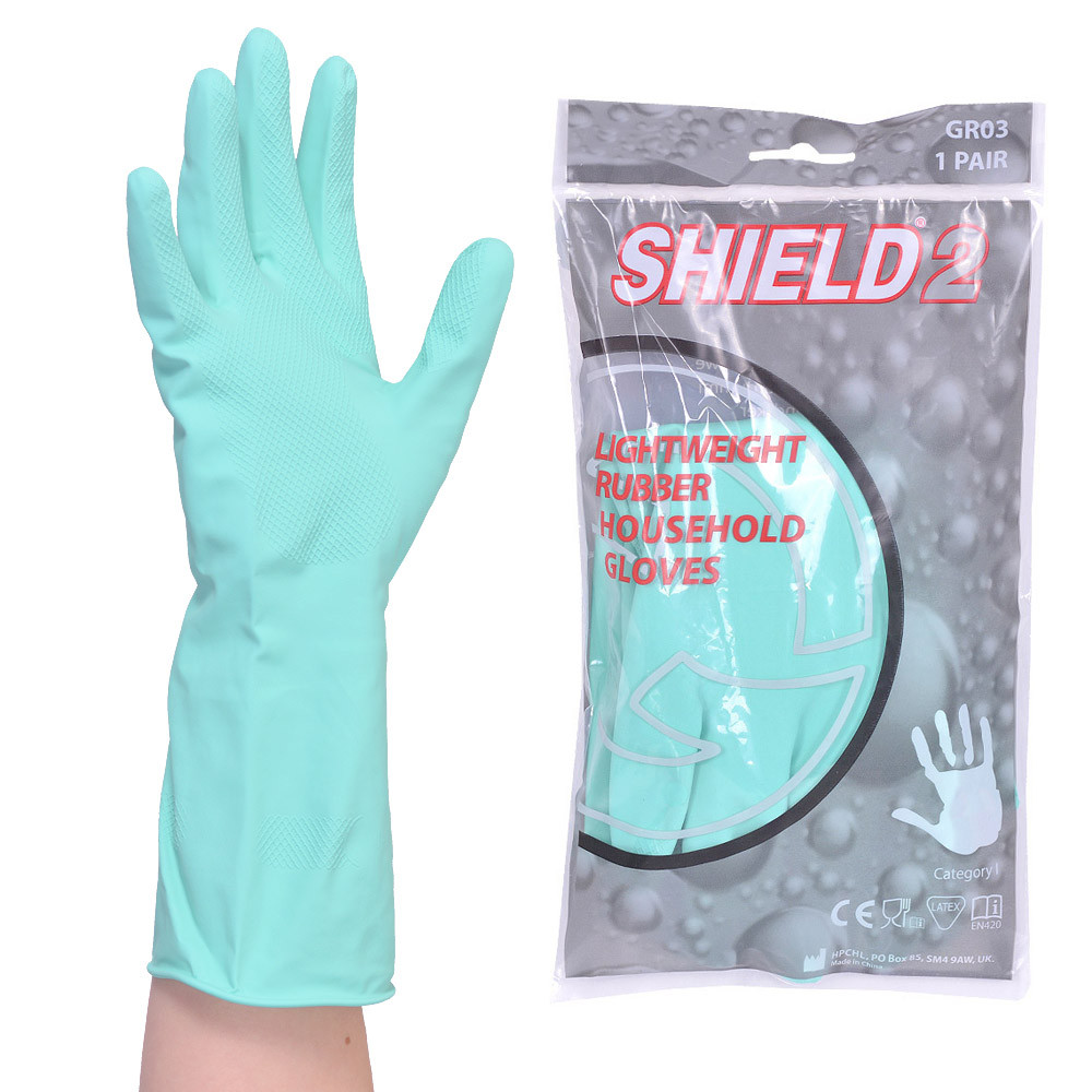x12 GR03 GREEN SML size7 GLOVES HOUSEHOLD