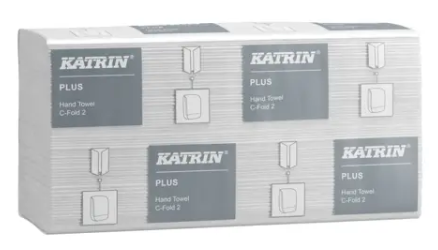x1600 KATRIN PLUS C-FOLD H/T WHITE 2PLY