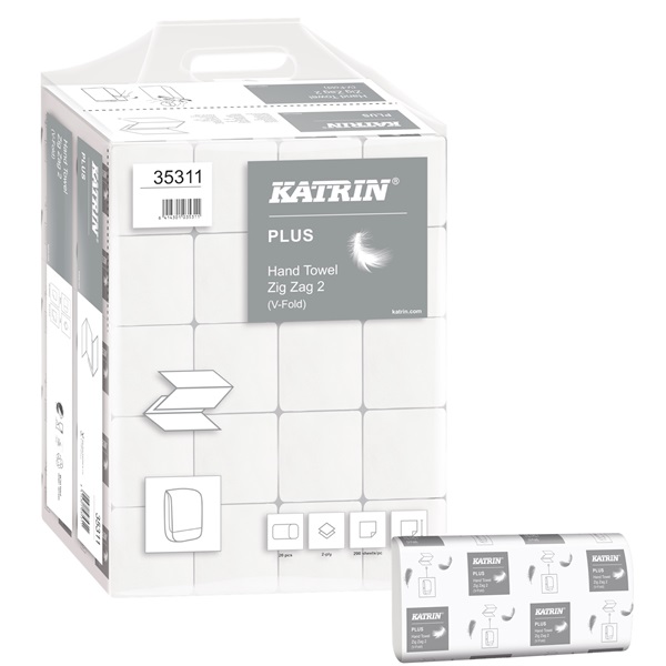 x4000 KATRIN PLUS H/T ZIG ZAG WHITE 2PLY