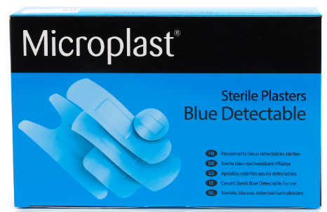 x100 BLUE ASSORTED DETECTABLE PLASTERS