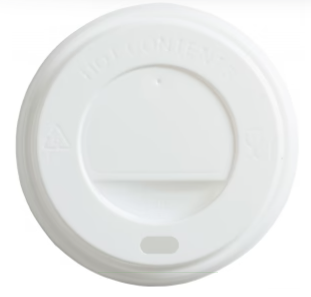 8oz LID WHITE SIP THRU (10x100)