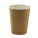 8oz BROWN KRAFT RIPPLE HOT PAPER CUP