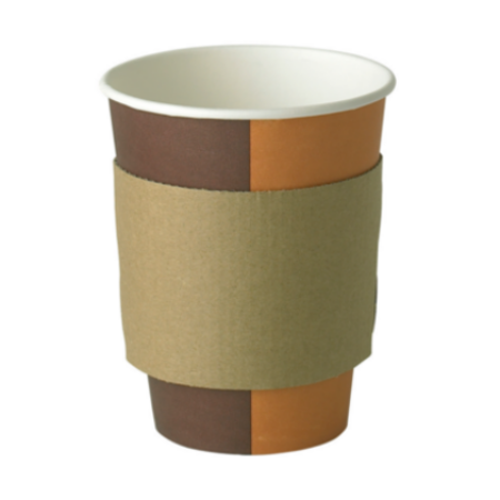 CUP SLEEVES PLAIN BROWN 12/16oz
