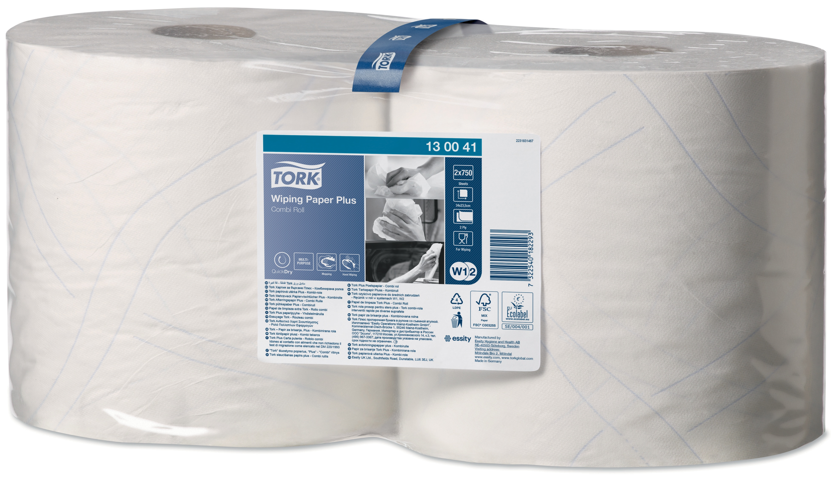 W1/W2 2x750s WIPING PAPER PLUS WHITE 2PLY