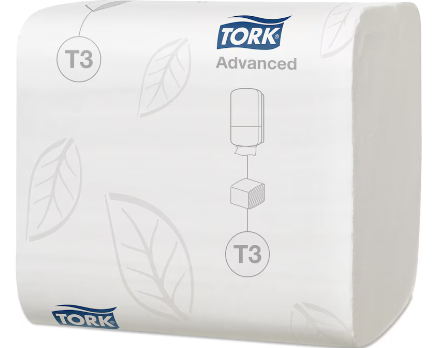 T3 x9072 FOLDED TOILET PAPER 2PLY ADVANCED