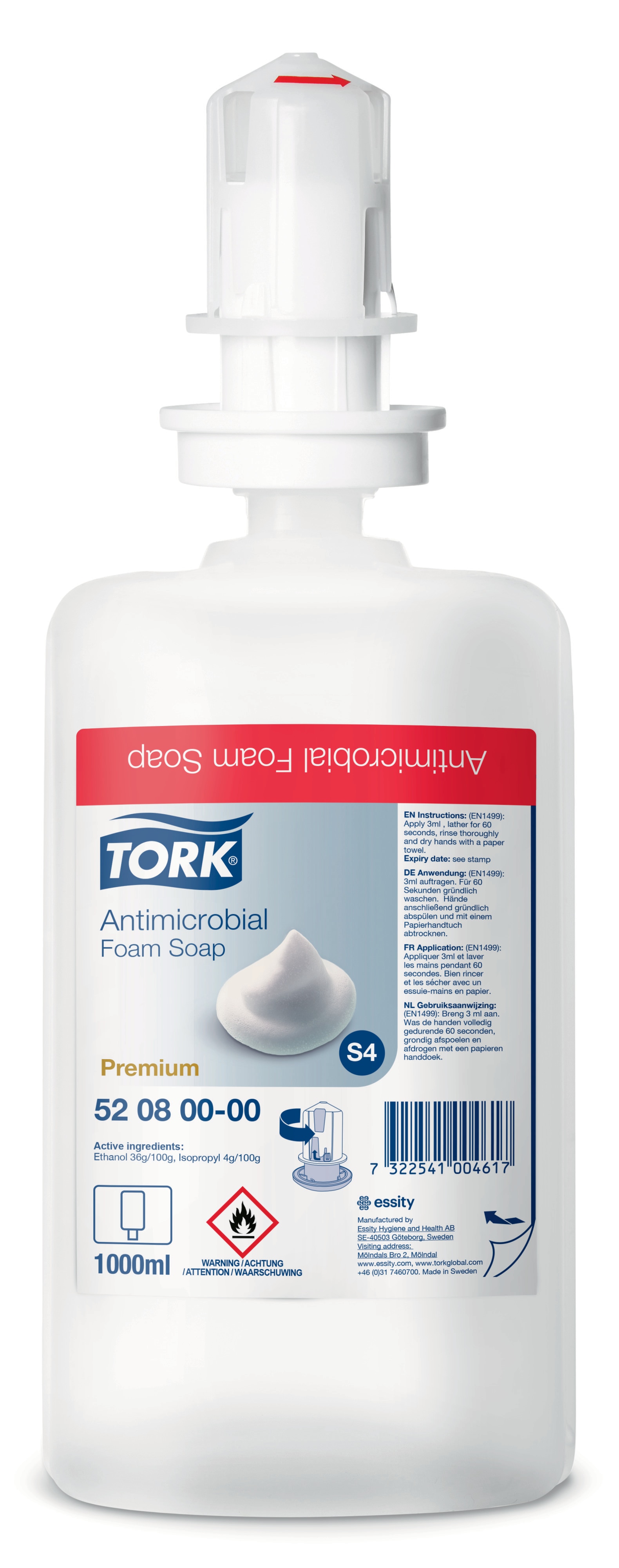 S4 6x1L ANTIMICROBIAL FOAM SOAP (BIOCIDE)