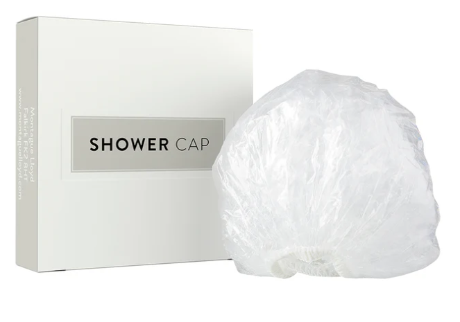 x100 SHOWER CAP IN WHITE CARTON BOX
