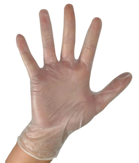 SINGLE* x100 LARGE NON STERILE CLEAR VINYL