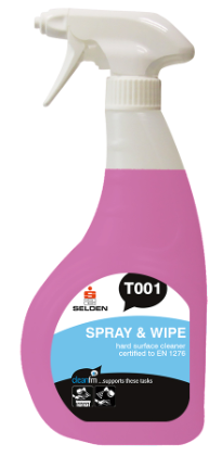 6x750ml SPRAY+WIPE HARD SURFACE