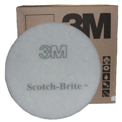 x5 20 inch WHITE SCOTCHBRITE FLOOR PAD